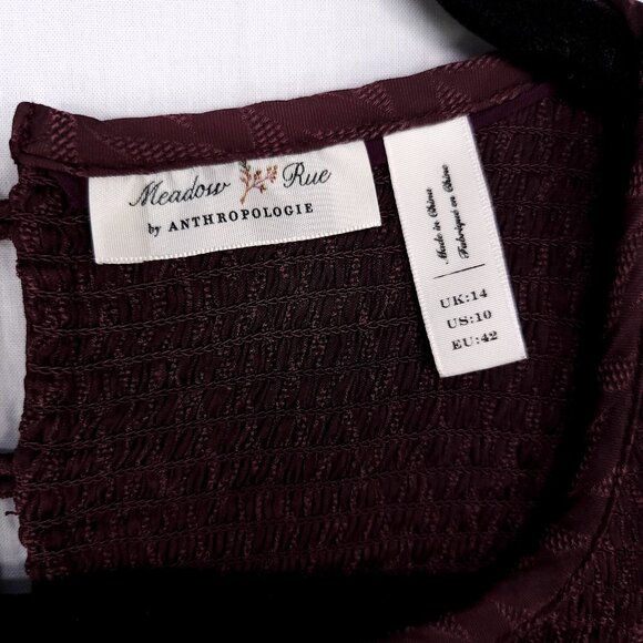 Anthropologie Meadow Rue Blouse Women Size 10 Ruffle Texture Top Romantic Modern - Picture 8 of 12